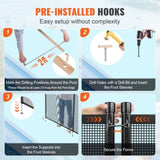 VEVOR Pool Fence, 4 x 12 FT Pool Fences for Inground Pools, Removable Child Safety Pool Fencing, V952-DXYCWL412FTH374E1V0