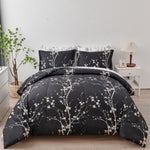 Soft Leaves Comforter Set, King Size, Quilted Bedding with Pillowcases V745-MAB010836AJ3