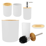 6Pcs/Set Household Bathroom Soap Box Toothbrush Holder Rinse Cup Lotion Bottle Accessories KitWhite V1294-YM0901-3117200049513