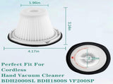 Replacement for BLACK & DECKER Hand Vacuum Filter compatible with VF200SP BDH2000SL/BDH1800S Vacs, V1258-DP02-C-1187