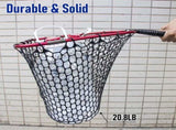 Fishing Landing Net Replacement Rubber Without Handle Foldable Mesh Netting for Freshwater Saltwater V1259-DP01-A-5338