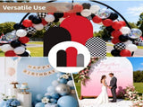 3PCS Arch Backdrop Cover Set, Black Red and Checkerboard, Includes 4 x 1.65, 5 x 2.1, 6 x 2.6 V1192-AZ-W-18452