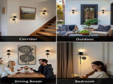 Wireless Wall Lamps 2-pack, LED Lamps with Rechargeable Battery, Stepless Dimmable with Remote V1188-ZXY-117-0082