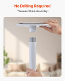 VEVOR Floor-to-Ceiling Transfer Pole 136kg Capacity for 2.14-3.05m Ceiling White V952-LDSAQFSBS710R8PPAV0