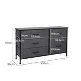 Levede Storage Cabinet Tower Chest Dark Grey CH1097-DG