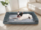 Large PawfectFriend Orthopedic Dog Bed 3-Side Comfort Bolster Padded Calming Mattress Bed with V571-644161314516