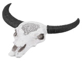 Resin Bull Head Wall Hanging Decoration Long Horn Animal Sculpture Background Wall Home Ornament V1294-YM0710-3115210116211