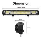 20 inch Philips LED Light Bar Quad Row Combo Beam 4x4 Work Driving Lamp 4wd V94-4X4-LB3M-L20HS