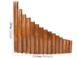 Handmade 15-Pipe Bamboo Pan Flute Natural Woodwind Instrument G-Tone V1188-RD-102588