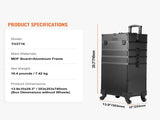 5 in 1 Professional Makeup Train Case Aluminum Cosmetic Case, Rolling Makeup Case Extra Large V952-HZXXLGS5H100K8BZXV0