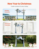 VEVOR Artificial Wedding Arch Flowers Kit Blue With 2 Pcs Flowers 2 Pcs Drapes V952-HLGMHTJ4JTLS5XC9FV0