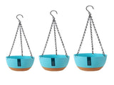 Hanging Double Chain Hanging Basket Planter Home Balcony Indoor Automatic Water Absorbing Basin V1294-YM0626-230208LD01-6