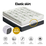 Giselle Bedding Pillowtop Mattress Topper 7.5cm Thick Bamboo Pad for Back Pain Relief Washable TOPPER-BAM75-Q