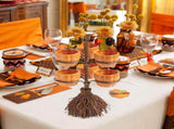 Halloween Resin Pumpkin Bowls On Broom for Serving Snacks Salad Fruit Halloween Party Supplies V1294-YM0717-10351644