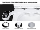 Dual Nozzle Single Cold Water Toilet Bidet Sprayer NonElectric Toilet Attachment for Bathroom V1294-YM0901-3112200040411