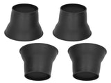 4pcs Furniture Risers 6 Inches Horn Shaped Black Plastic Heavy Duty Riser for Bed Sofa V1294-YM0715-3117220134611