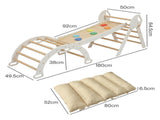 BoPeep Kids Climbing Toys Sets Toddler Toys Triangle Arch Climber Indoor White KD1193-WH-AU