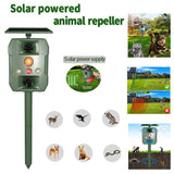 Solar Ultrasonic Animal Repellent Outdoor Cat Deterrent Deer Repellent Waterproof Solar Animal V1192-AZ-W-10723