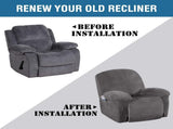 Velvet Recliner Chair Covers 1-Piece for Reclining Chair, Recliner Cover Feature Thick Luxury and V1258-DP02-F-624