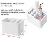 10 Hole Umbrella Rack Stand Holder with Drip Tray Space Saver Organizer Fits Entryway Corner Home V1370-AZ4-00631
