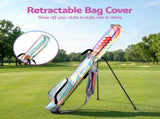 Everfit Golf Stand Bag Lightweight Sunday Pitch And Putt Bag Holographic GOLF-B-BAG-LIGHT-B-C