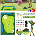 The Indoor Casual Golf Mat Game Set Stick Chipping Cage Games With 16 Grip Balls V201-W12810908