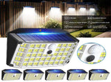 6 Pack Black Solar Motion Sensor Lights Outdoor Security Lamp 2000LM IP65 LSB-59205