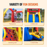 Inflatable Bounce House, Outdoor High Quality Playhouse Trampoline, Jumping Bouncer with Blower, V952-CQCBBHYC10118FQ7MV3