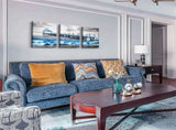 Wall Decorations For Living Room 3 Piece Framed Canvas Wall Art For Bedroom Office Wall Decor Black V1366-AZ2-W-18350