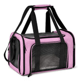 Foldable Travel Pet Carrier Bag Portable Cat Dog Kennel Bag Pink - XL V1263-JX-6838-3