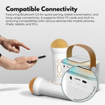 GOMINIMO Portable Bluetooth Karaoke Speaker with 2 Wireless Microphones and Lights V227-3720618000060