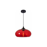 Vintage Industrial Red Glass E27 Pendant Lamp Retro Loft Chandelier for Kitchen Dining Bedroom V1237-ZY-522-0079