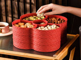 PU Leather Three Layer Tray Dust Prevention Nut Candy Container Snack Organizer with Lid for Snacks V1294-YM0901-3117240150711
