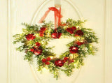 Valentine's Day Wreath Decoration Artificial Rose Ribbon Wreath Heart Shaped Simulated Spring V1294-YM0718-211103LS04-2