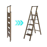 5 Step Ladder Foldable Lightweight Aluminium with Anti-Slip Pedals V63-954091