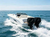 Fit15-30HP Small Outboard Motor Cover, Boat Motor Cover Black Waterproof Oxford Fabric, Sunproof, V1107-131-72949-BLK1