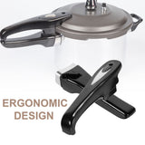 1Pair Pressure Cooker Handle Replacement Black Bakelite Comfortable Grip V1192-AZ-W-22536