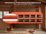 2 Tiers Chicken Nesting Boxes, 10 Compartments, Metal Egg Laying Boxes with Protective Collection V952-JSCDX3045INCT4Y3W002V0