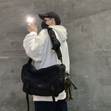 Black Gray Cross Body Bag Travel Bag Trendy Bag Hanging Accessory Durable Bag Spacious Bag V1347-127-GRA-70385