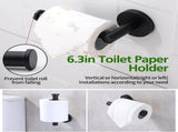 10pcs Bathroom Hardware Set, Including 16" Hand Bars, Toilet Paper Holders, Rings, Robe V1079-T0WEL10