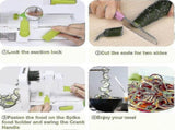 4-Blade Vegetable Spiralizer - Foldable Slicer for Zucchini & Veggie Pasta V1263-JX-3445