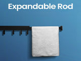 Wall Mounted Clothes Drying Rack - Foldable Space Saving Laundry Hanger - Trifold Expandable, V1370-AZ4-06386