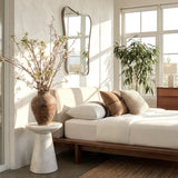 Interior Ave - Veneta Stone Side Table - Calacatta Ivory Finish V355-IA-ST-VEN-CAL