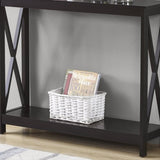 Sarantino Isla X-Frame Console Table - Black TBL-008-3JJ-BL