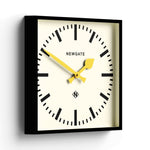 Newgate Number Five Wall Clock Black Yellow Hands V398-NGNUMFIV390KCY