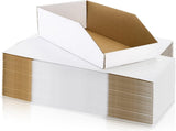 35 Pack Cardboard Storage, 12" x 6" 4.5" Corrugated Open Top Box, White Pantry Shelf Organizer V1259-DP01-A-912