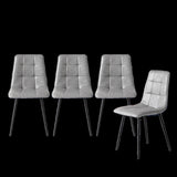 Levede 8x Dining Chairs Kitchen Chair CH1057-PU-4-GYX2