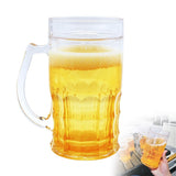 Clear Double-Layer Handled Drinking Mug Novelty Large Capacity Beverage Cup For Gathering Indoor V1369-AZ3-W-14759