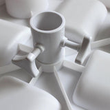 Outdoor Umbrella Table with 4 Cup Holders and 4 Snack Compartments Plastic Tray for Garden V1294-YM0721-10222088