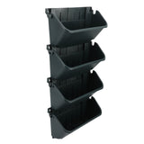 Vertical Wall Planter Set Plastic Breathable Space Saving 4 Pots Hanging Vertical Wall Flowerpot for V1294-YM0901-3111240037811